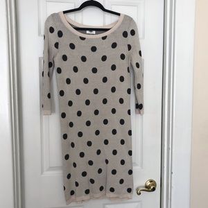 Incredibly comfy polka dot sweater dress
